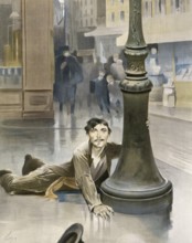 Symbolic alcohol abuse, the alcoholic who causes scandals as he falls over on the street, around