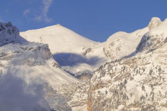 The Rofan Mountains seen from Gallzein. Starting at the left: Rofanspitz, Sagzahn, Rofan Mountains,