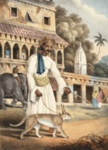 A seah-gosh or lynx keeper, India, authentic, digitally restored reproduction from a 19th-century