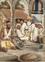 A samporea or snake catcher in India, authentic, digitally restored reproduction from a