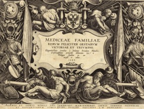 History of the Medici, title page of the engravings Medicea Familiae rerum feliciter gestarum
