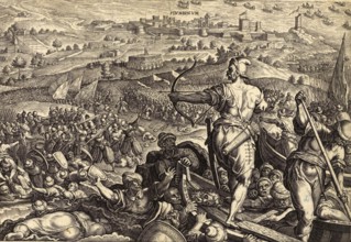 History of the Medici, Battle of Piombino, a historic event from the 16th century. The scene shows