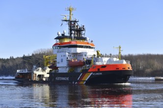 Icebreaker, coast guard, ship, NEUWERK in the Kiel Canal, NOK, Kiel Canal, Kiel Canal,