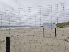 Border between Poland and the Russian exclave of Kaliningrad on the fresh spit in Poland, secluded