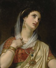 Hugues Merle (1822 to 1881), French painter: Queen Esther (1875), the biblical figure Esther,