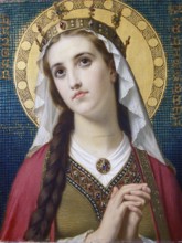 Hugues Merle (1822 to 1881), French painter: Saint Elizabeth Of Hungary (1879), depicting Saint