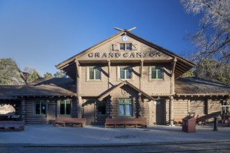 Grand Canyon National Park, Arizona - The Grand Canyon railroad station. Grand Canyon Railway runs