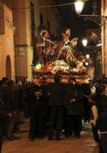 Sicily, old town of Trapani, Good Friday mystery procession La Processione dei Misteri, procession