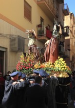 Sicily, Trapani, Good Friday mystery procession La Processione dei Misteri, during the procession