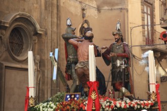 Sicily, old town of Trapani, Good Friday mystery procession La Processione dei Misteri, procession