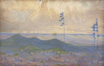 Kazimierz Stabrowski (b. 21 November 1869, d. 10 June 1929 in Garwolin), Polish painter: Landscape