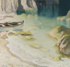 Kazimierz Stabrowski (b. 21 November 1869, d. 10 June 1929 in Garwolin), Polish painter: Boat at