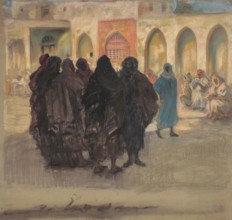 Kazimierz Stabrowski (b. 21 November 1869, d. 10 June 1929 in Garwolin), Polish painter: Street