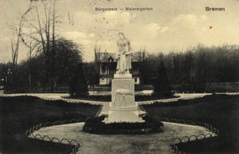 Historical postcard around 1900, Bremen, dairy, Germany, reproduction of a postcard, historical