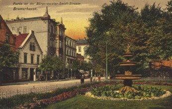 Historical postcard around 1900, Bremerhaven, Germany, reproduction of a postcard, historical