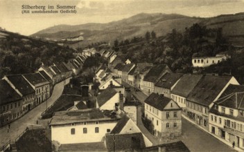 Historical postcard around 1900, Silberberg, today Srebrna Gora in Poland, reproduction of a