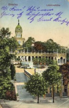 Historical postcard around 1900, Breslau, Liebichshöhe, today Wroclaw, Lower Silesia, Poland,