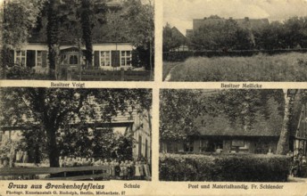 Historical postcard around 1900, greetings from Brenkenhofsfleiß, formerly Brandenburg, today
