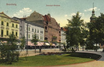 Historical postcard around 1900, Bromberg, today Bydgoszcz, in the Polish Kujawsko-Pomorskie