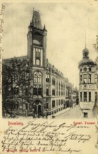 Historical postcard around 1900, Bromberg, imperial post office, today Bydgoszcz, in the Polish