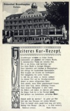 Historic postcard around 1900, Baltic resort Brunshaupten i.M., spa hotel, historic town on the