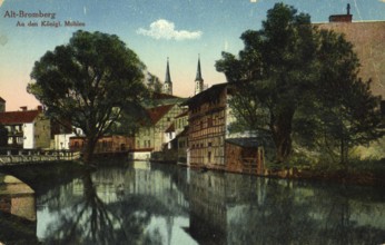Historical postcard around 1900, Bromberg, Old Bromberg, today Bydgoszcz, in the Polish