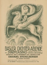 Otto Plattner (b. 29 June 1886, d. 20 October 1951), Swiss painter, graphic artist: Event, Basel