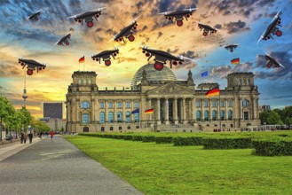 Symbolic image, Putin and Ukraine war, Russian drones over Germany and the EU, poor defense, lack