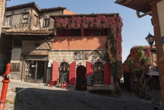 Ankara, Turkey. November 17th 2020 The trendy Kirit Cafe, the cobbled streets of Ankara Castle,