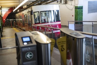 Istanbul, Turkey. January 3rd 2025. The Tunel is a funicular historical underground transportation
