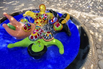 Colourful fountain, Giardino dei Tarocchi, Tarot Garden, by Niki de Saint Phalle, near Capalbio,