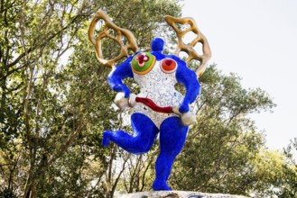 Colourful sculpture, Giardino dei Tarocchi, Tarot Garden, by Niki de Saint Phalle, near Capalbio,