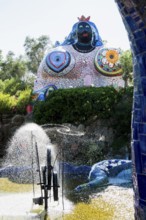 Colourful sculpture, Giardino dei Tarocchi, Tarot Garden, by Niki de Saint Phalle, near Capalbio,