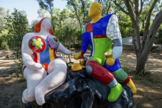 Colourful sculptures, Giardino dei Tarocchi, Tarot Garden, by Niki de Saint Phalle, near Capalbio,