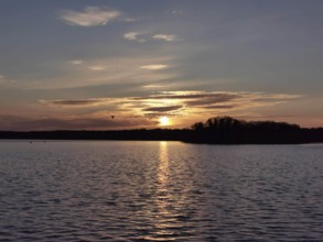 Sunset over a calm lake, Berlin