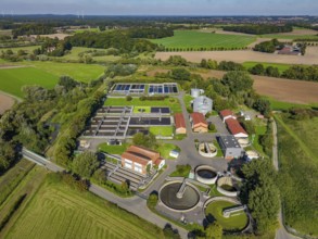 Datteln, North Rhine-Westphalia, Germany - Wastewater treatment at the Datteln sewage treatment