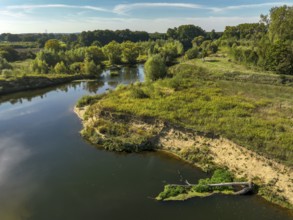 Datteln, North Rhine-Westphalia, Germany - Lippe, river and floodplain development of the Lippe