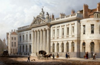East India House, headquarters of the East India Company, Leadenhall Street, London, England, 19th