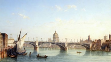 Southwark iron bridge, London, England, 19th century