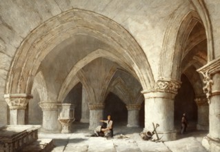 The Crypt of Glasgow Cathedral, or High Kirk of Glasgow or St Kentigern's or St Mungo's Cathedral,