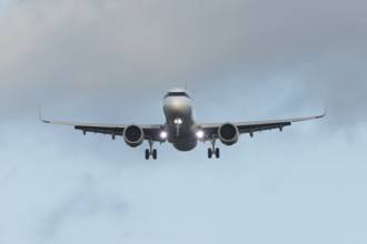 Airbus A321 commercial passenger airliner jet aircraft of Pegasus airways flying on approach to