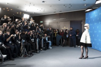 Pamela Anderson (actress) at a photocall for the film Rosebush Pruning at the Berlinale at the