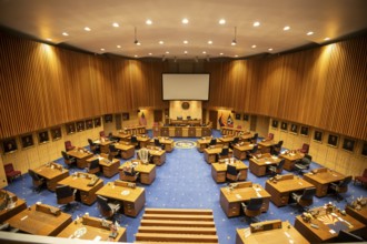 Phoenix, Arizona - The Senate chamber in the Arizona State Capitol complex