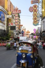 Bangkok, Thailand. February 18th 2025. Yaowarat Road, busy with Tuck-Tucks and traffic in the heart