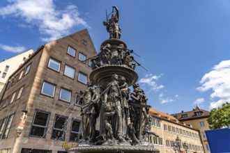 The Fountain of Virtue in the Old Town, Nuremberg, Bavaria, Germany