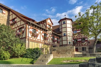 Fachwerk in Nürnberger Burg in Nuremberg, Bavaria, Germany