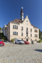 Town Hall on the Old Market Square in Hohenstein-Ernstthal, Saxony, Germany