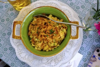 Allgäuer Kässpatzn, Food, Gasthaus zur Lime tree, Fraueninsel, Chiemsee, Chiemgau, Upper Bavaria,