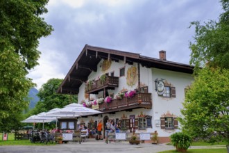 Cafe Windbeutelgräfin, Ruhpolding, Chiemgau, Upper Bavaria, Bavaria, Germany
