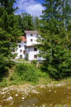 St. Johann Mühle, Vogling, an der Roten Traun, bei Siegsdorf, Chiemgau, Upper Bavaria, Bavaria,